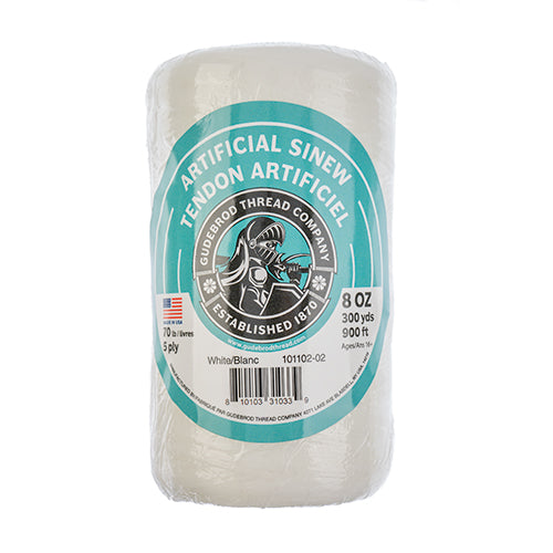 1TS112-800: Artificial Sinew 8OZ 900FT/300YD 5PLY 70LB White