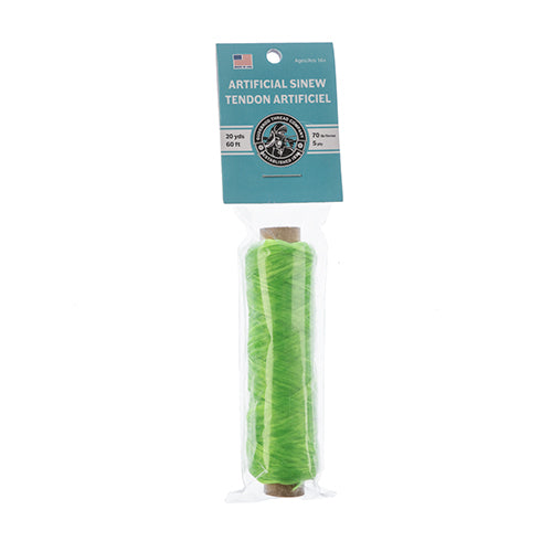 1TS183-B: Artificial Sinew Bobbin 60FT/20YD 5PLY 70LB Neon Green