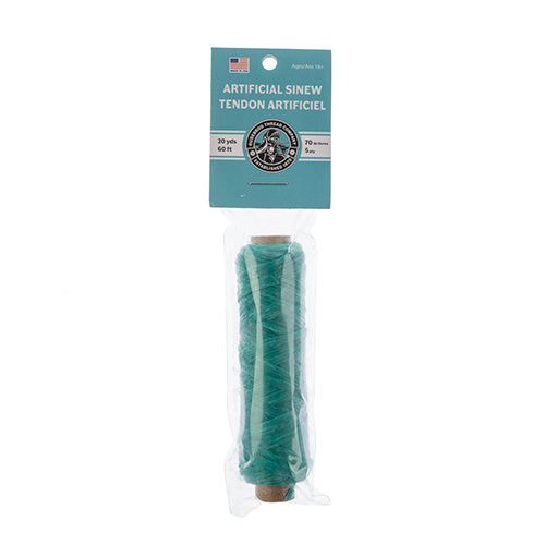 1TS164-B: Artificial Sinew Bobbin 60FT/20YD 5PLY 70LB Turquoise