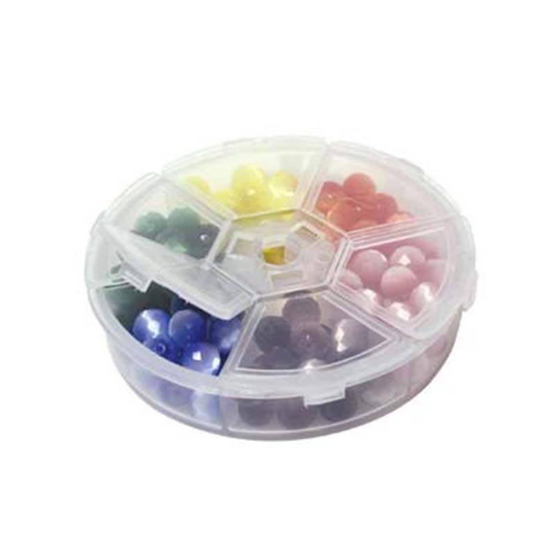 BC325-PB: PLASTIC ORGANIZER BOX 6 Section 3.25x.75"