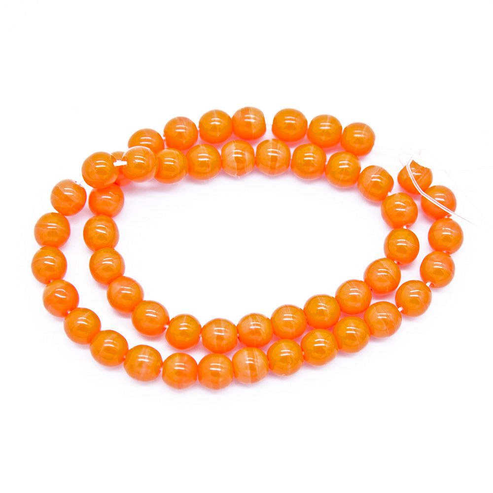 6RD134R: Czech Round Opaque Orange 6mm - 50 Piece Pack