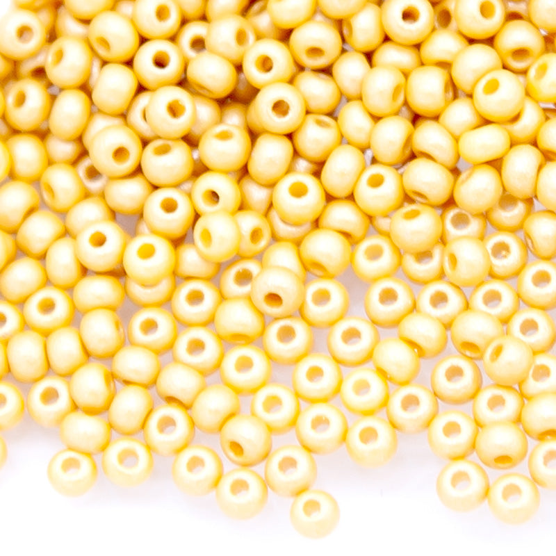 11SB928-PL: CZ Seed Bead Permalux Yellow Brown 11/0 - 200GM