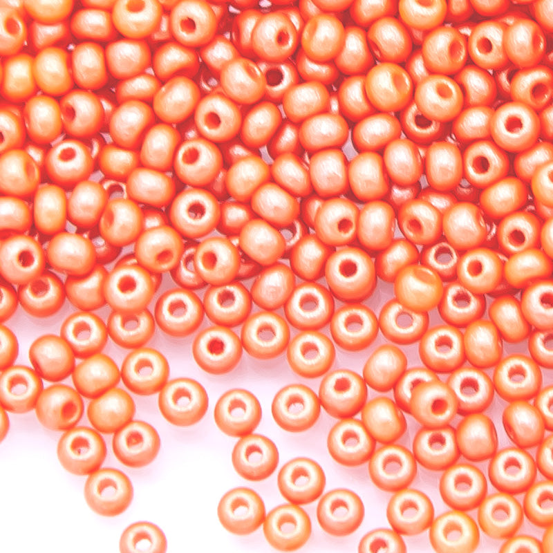 11SB935-PL: CZ Seed Bead Permalux Orange 11/0 - 200GM