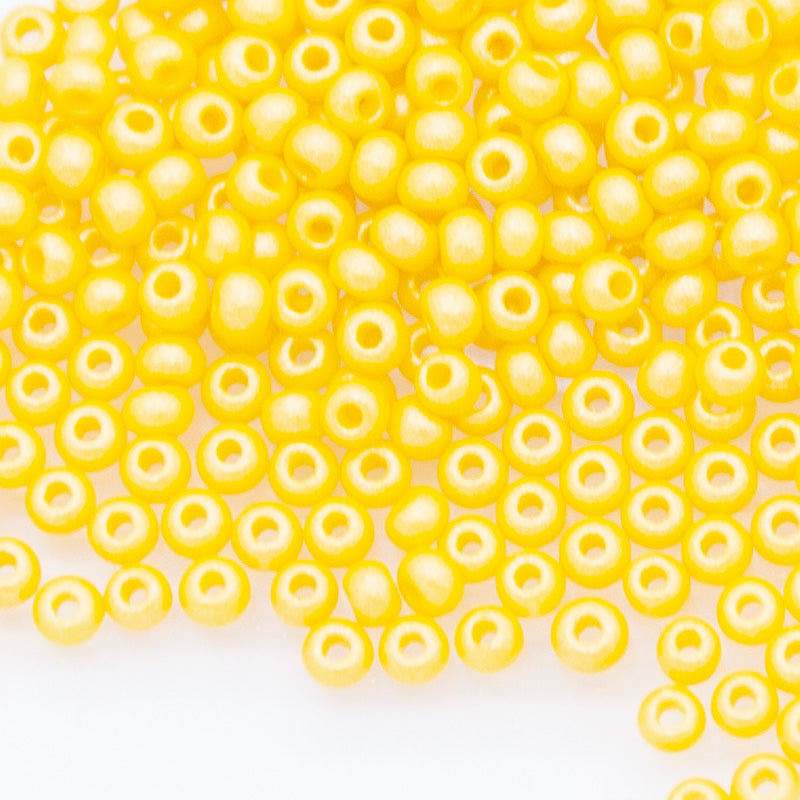 11SB925-PL: CZ Seed Bead Permalux Dark Yellow 11/0 - 200GM