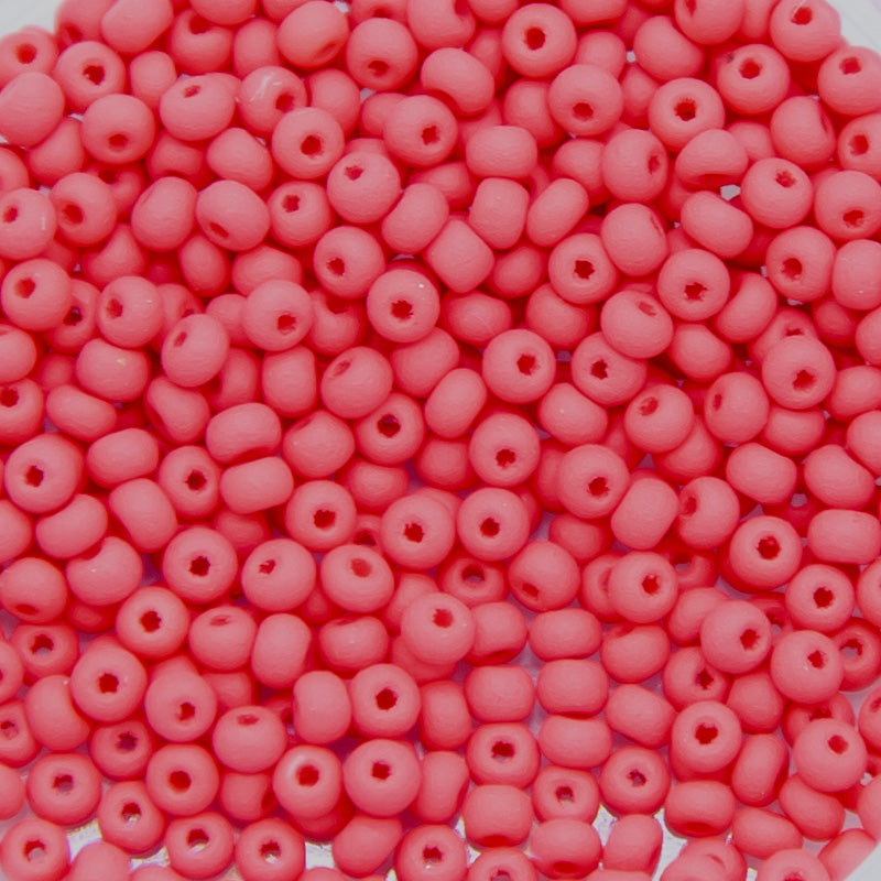 11SB943-PLMR: CZ Seed Bead Permalux Red Matte 11/0 - 25GM