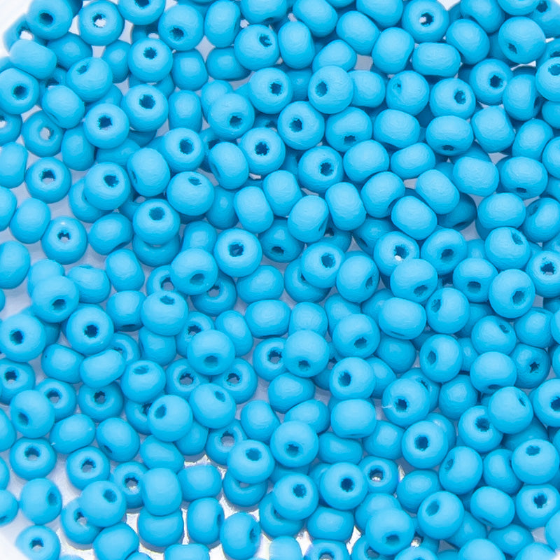 11SB987-PLM: CZ Seed Bead Permalux Teal Matte 11/0 - 200GM