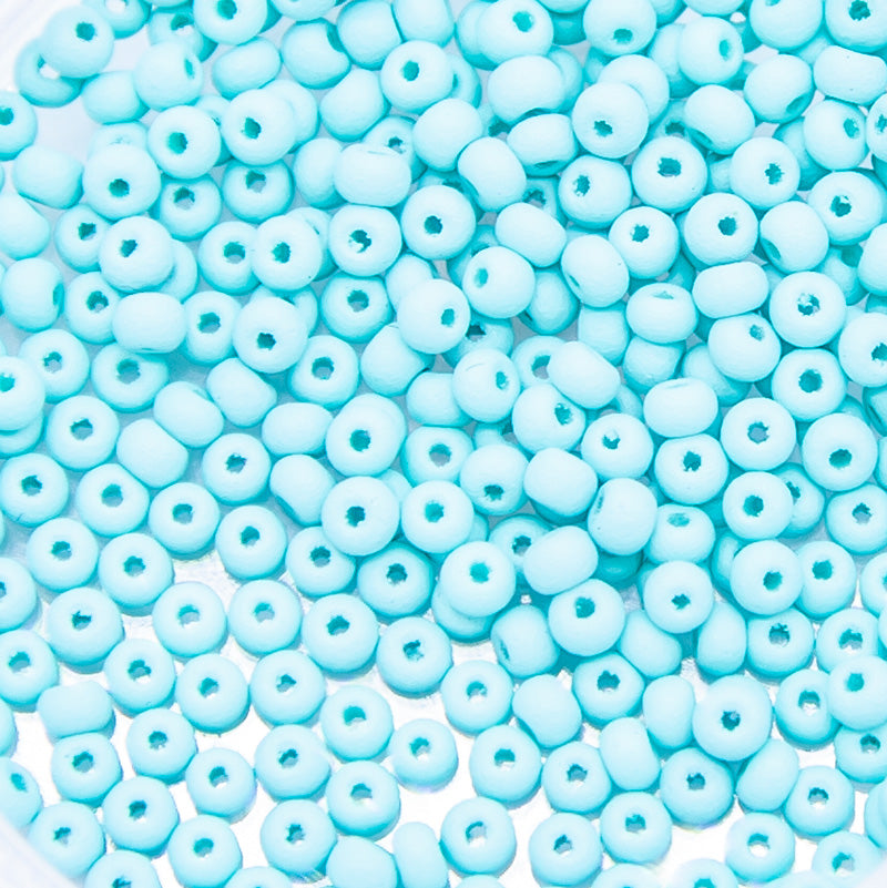 11SB981-PLM: CZ Seed Bead Permalux Mint Matte 11/0 - 200GM