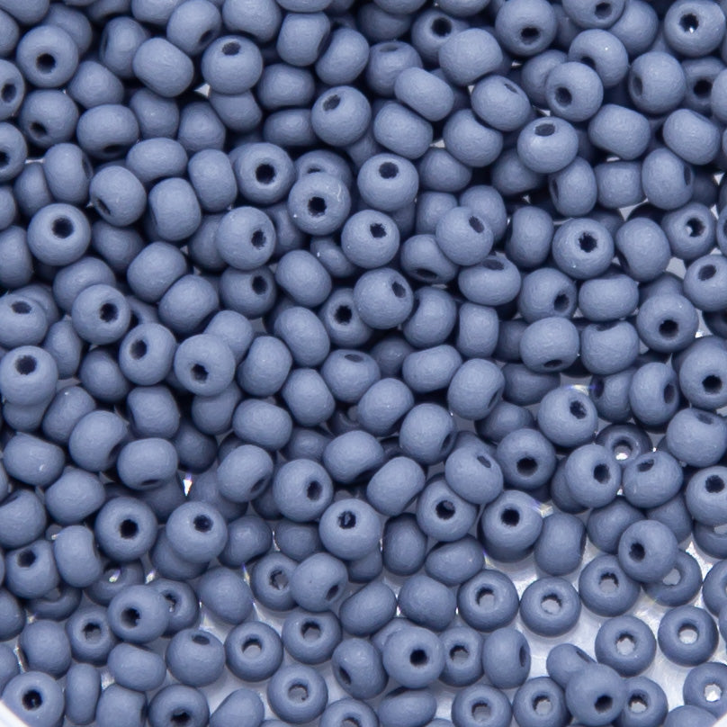 11SB907-PLMR: CZ Seed Bead Permalux Grey Matte 11/0 - 25GM