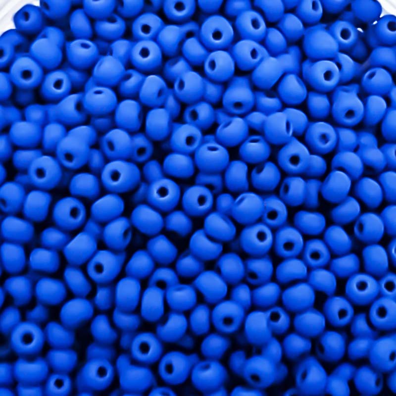 11SB977-PLM: CZ Seed Bead Permalux Blue Matte 11/0 - 200GM