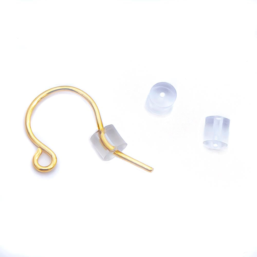 FI54-PVC: Smooth Plastic Safety Sleeve for French Earrings 250 Pairs