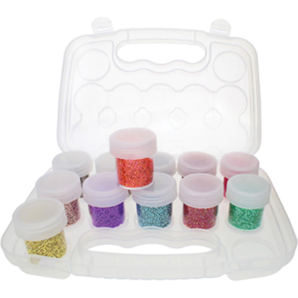 BC1212-ORG: ORG BOX W/12 CONTAINERS 1.5 JAR-8X5.5X1.75"