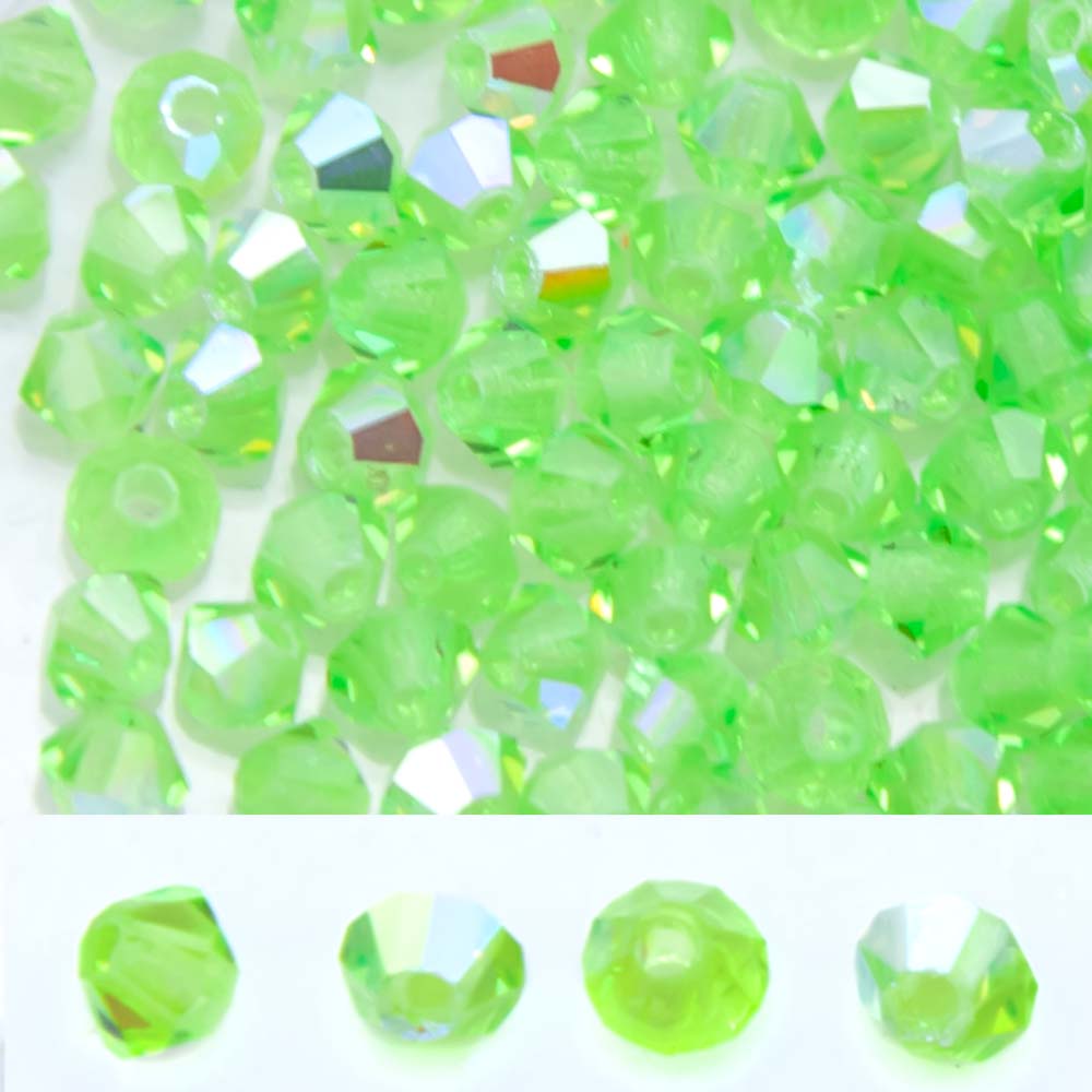 80CC582-L: Preciosa Czech Crystal Diamond Limecicle AB 3mm 144Pc