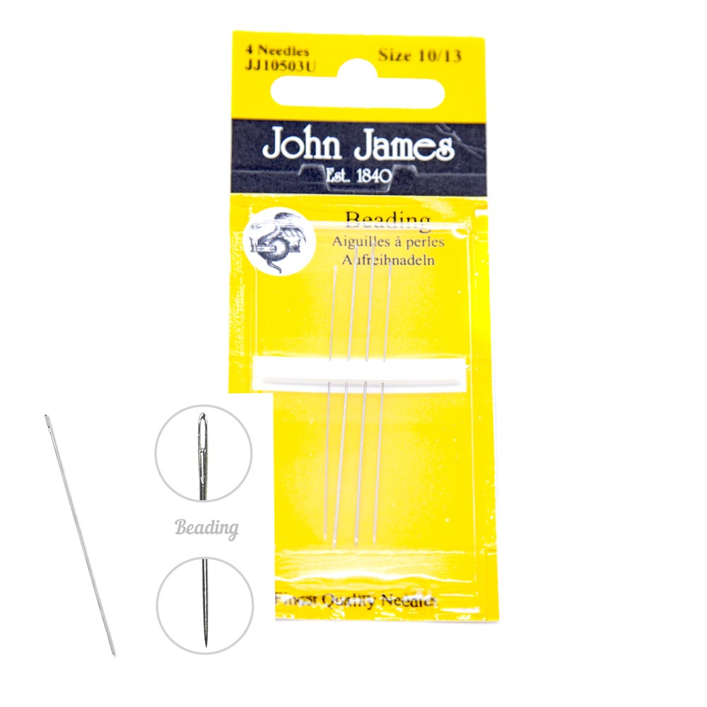 JJ105-03U: John James Beading Needles #10&13 JJ105-03U 4PC