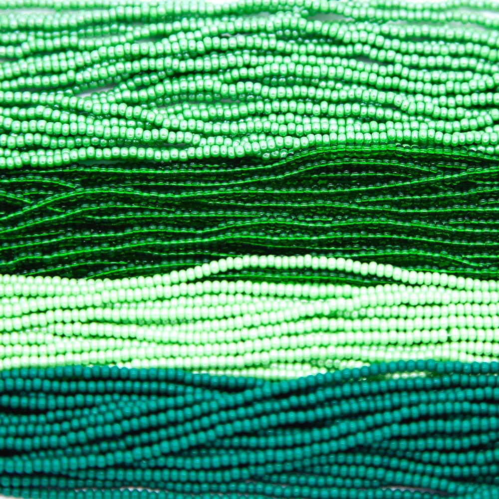 SB999-MX25: CZ Seed Bead Bundle Green Gables 10/0