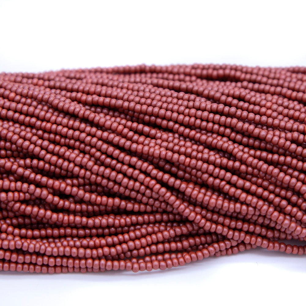 11SB956-P: CZ Seed Bead Permalux Brown 11/0 6HK