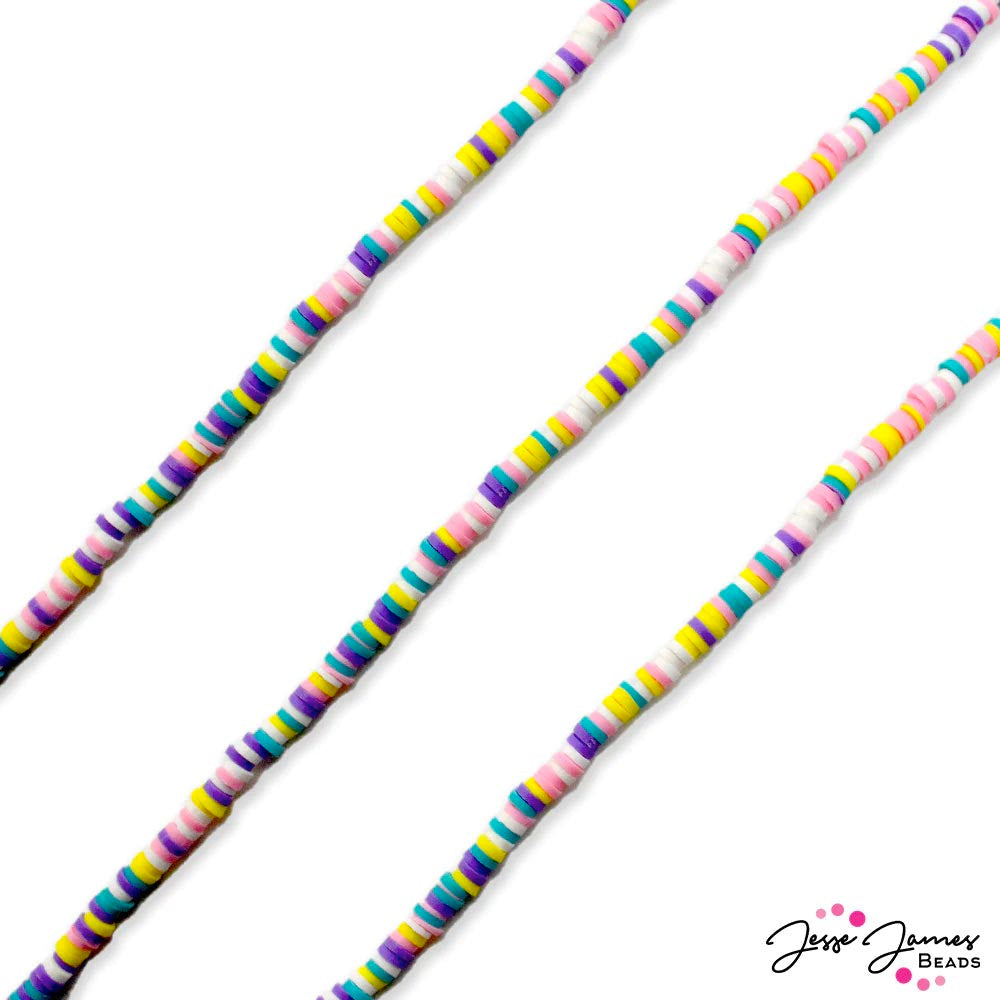 JJ99-SPRNG: JJB Heishi Bead Strand in Springtime 4MM