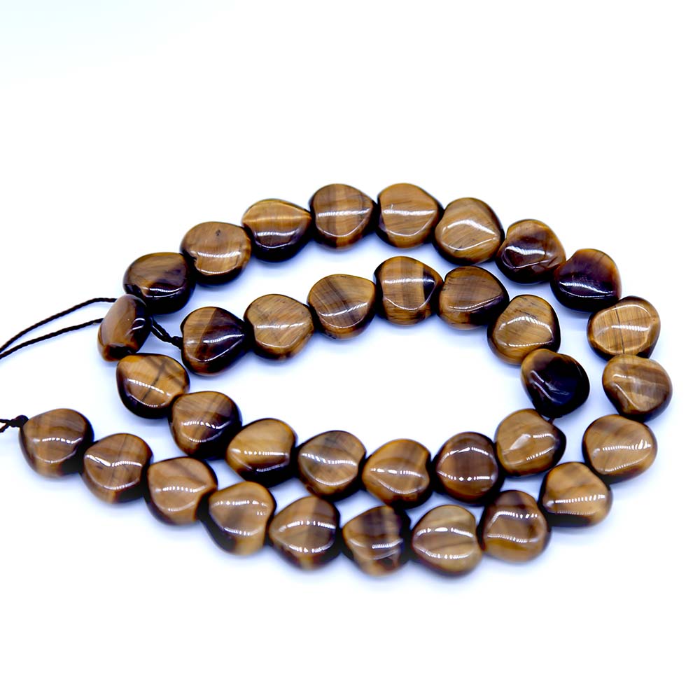 59ST400: Tiger Eye Heart 12mm