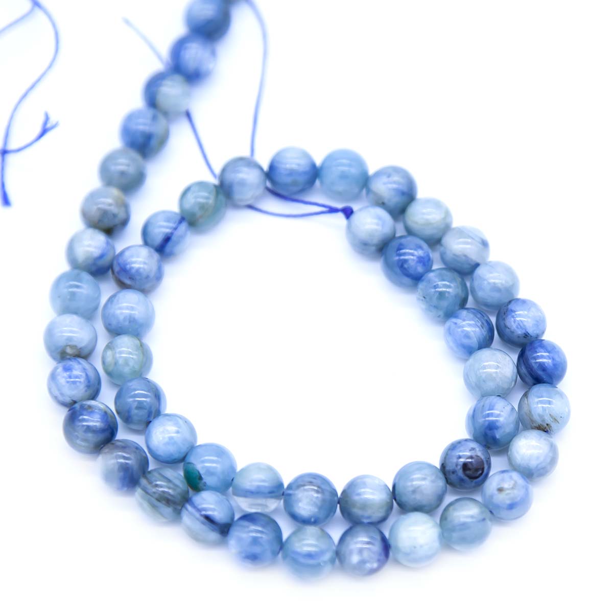 8ST473-N: Kyanite Round 8mm Unheated Natural Color