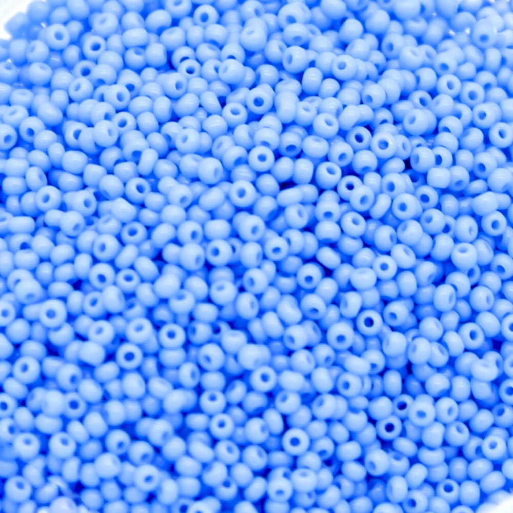 16SB165-L: CZ Seed Bead Opaque Turquiose Blue 16/0 Loose - 250GM