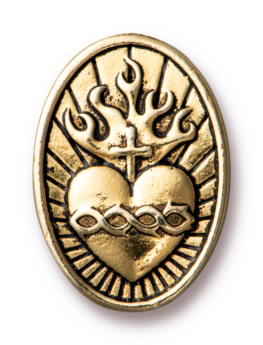 TC6609-AG: BUTTON SACRED HEART GA