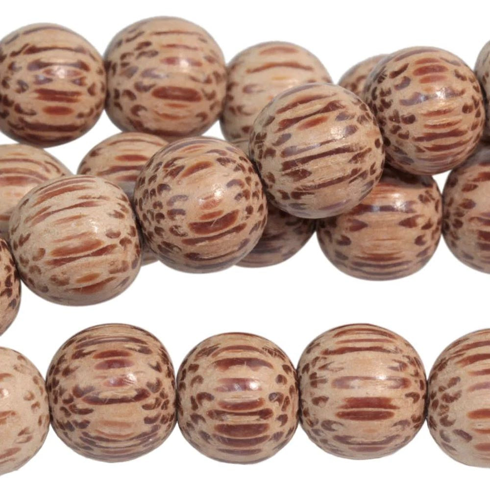 WO104-10L: Light Bahi Palm Wood 10mm 16 In Strand