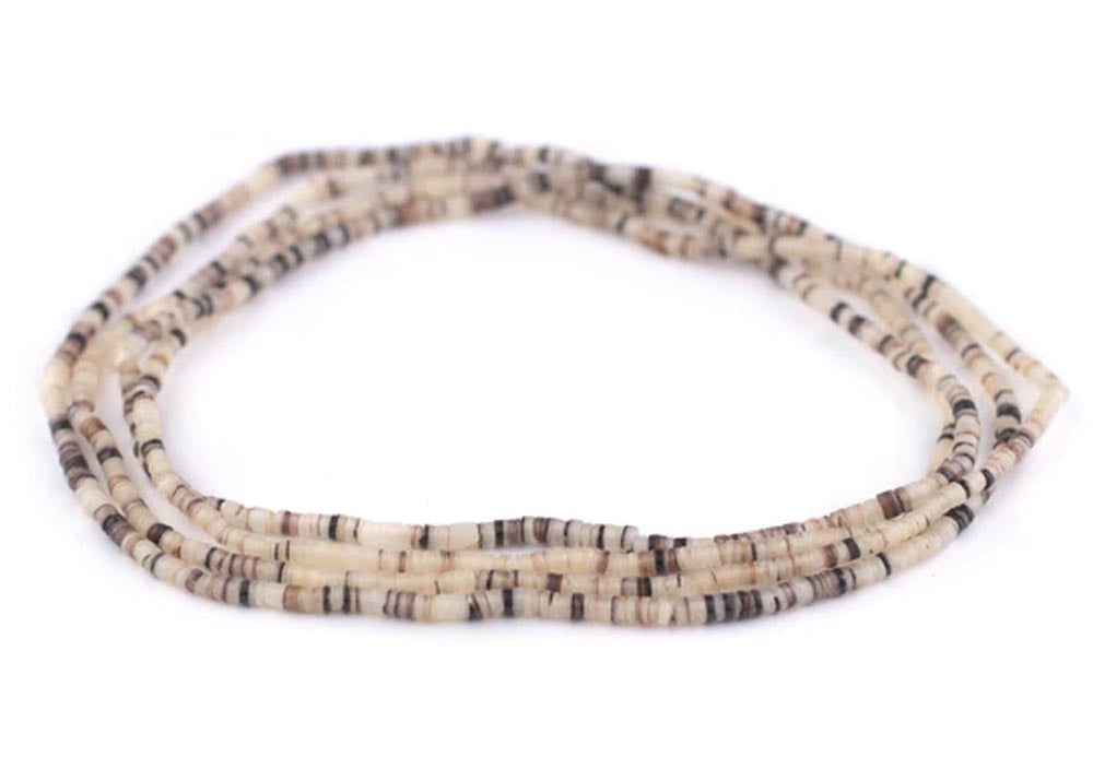 GA311-SHL: Yellow Natural Shell Heishi Beads 3mm