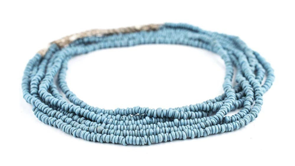 GA175-JVA: Sky Blue Java Glass Heishi Beads 3mm