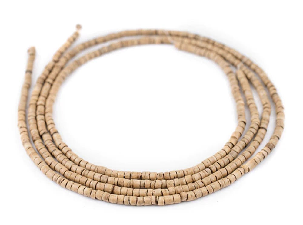 GA1307-COCO: Heishi Coconut Shell Beads 3-4mm 23"