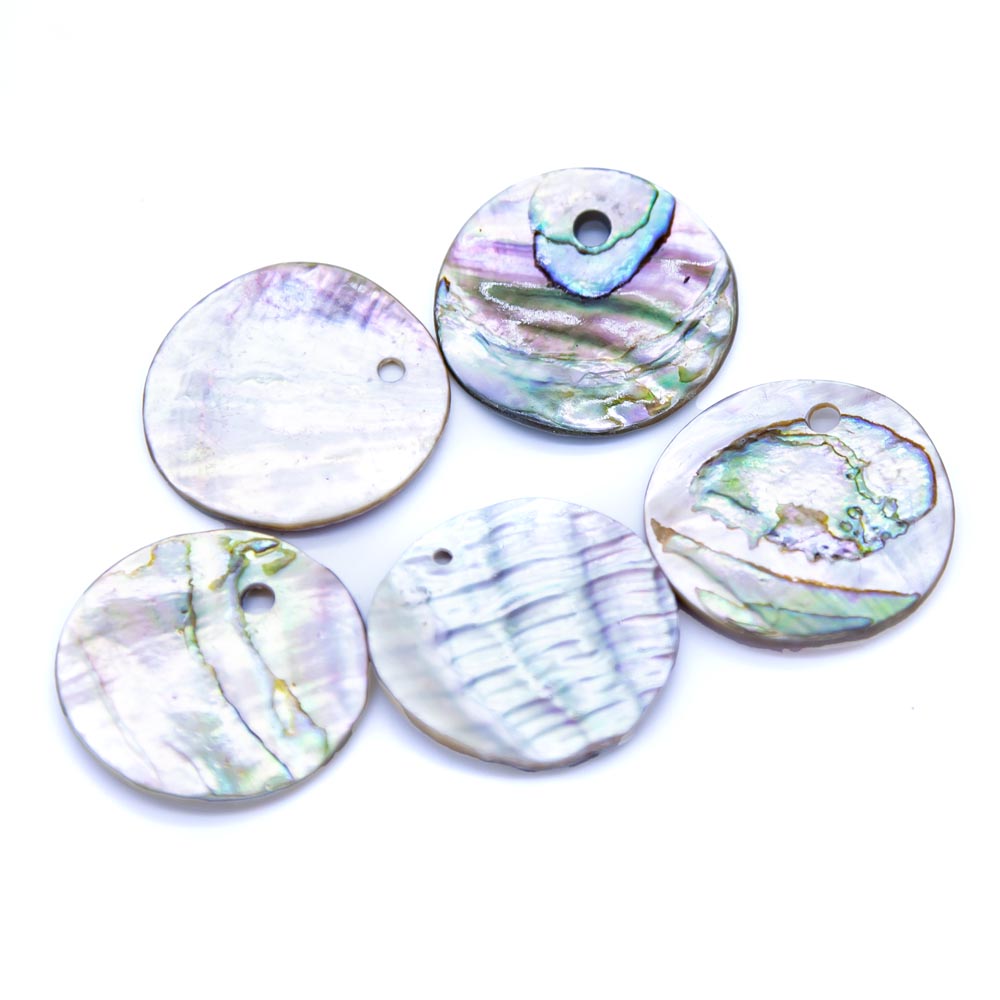 AB172-1: Natural Red Abalone Disc 1 Inch 5PPK