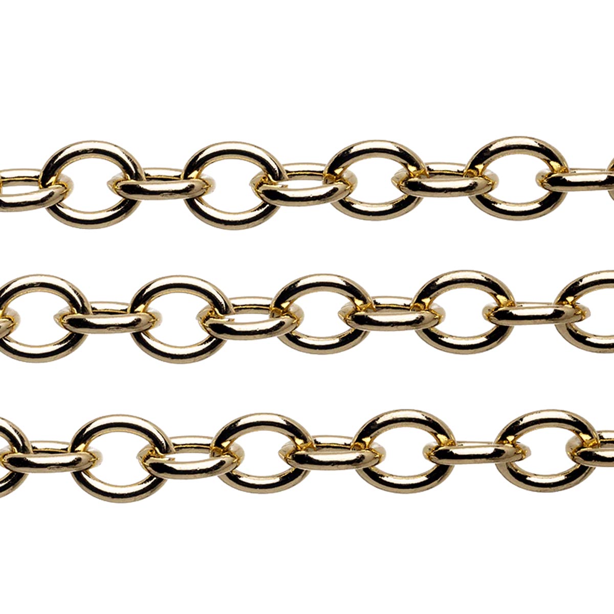 CX2609-G: OVAL CABLE CHAIN GLD PLT