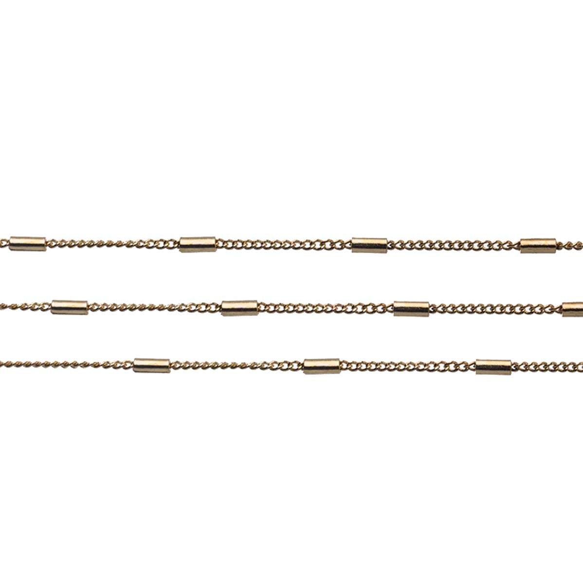 CX2610-G: 1.2mm Satellite Curb Chain Gold PLT