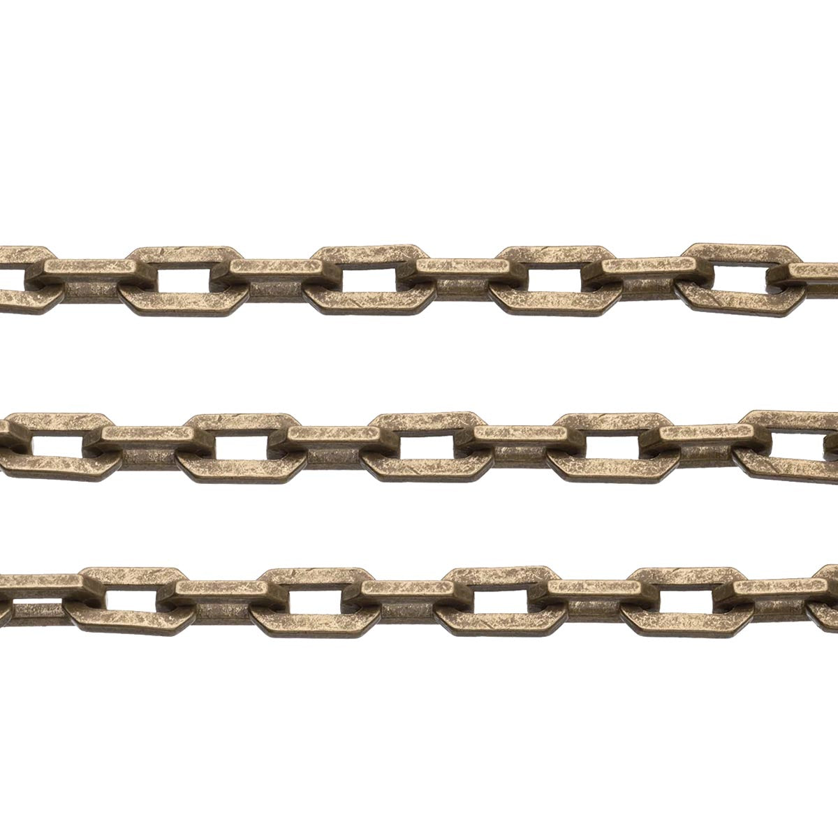 CX2614-AB: 6x10 Angular Cable Chain ANT Brass 6"