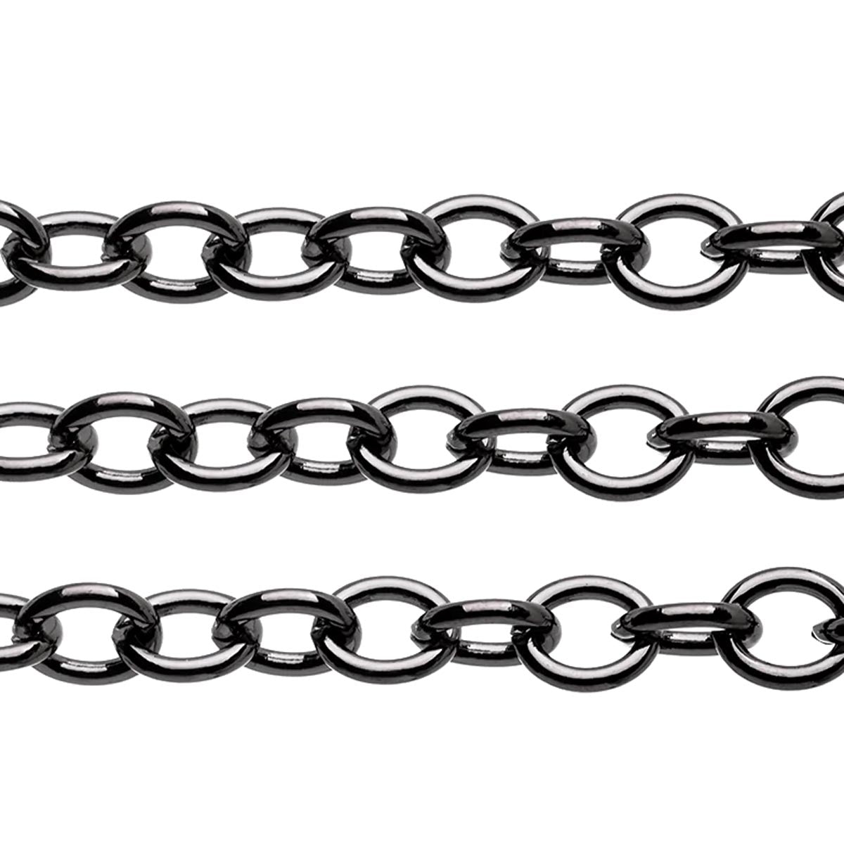 CX2609-GM: OVAL CABLE CHAIN Gunmetal PLT 1FT