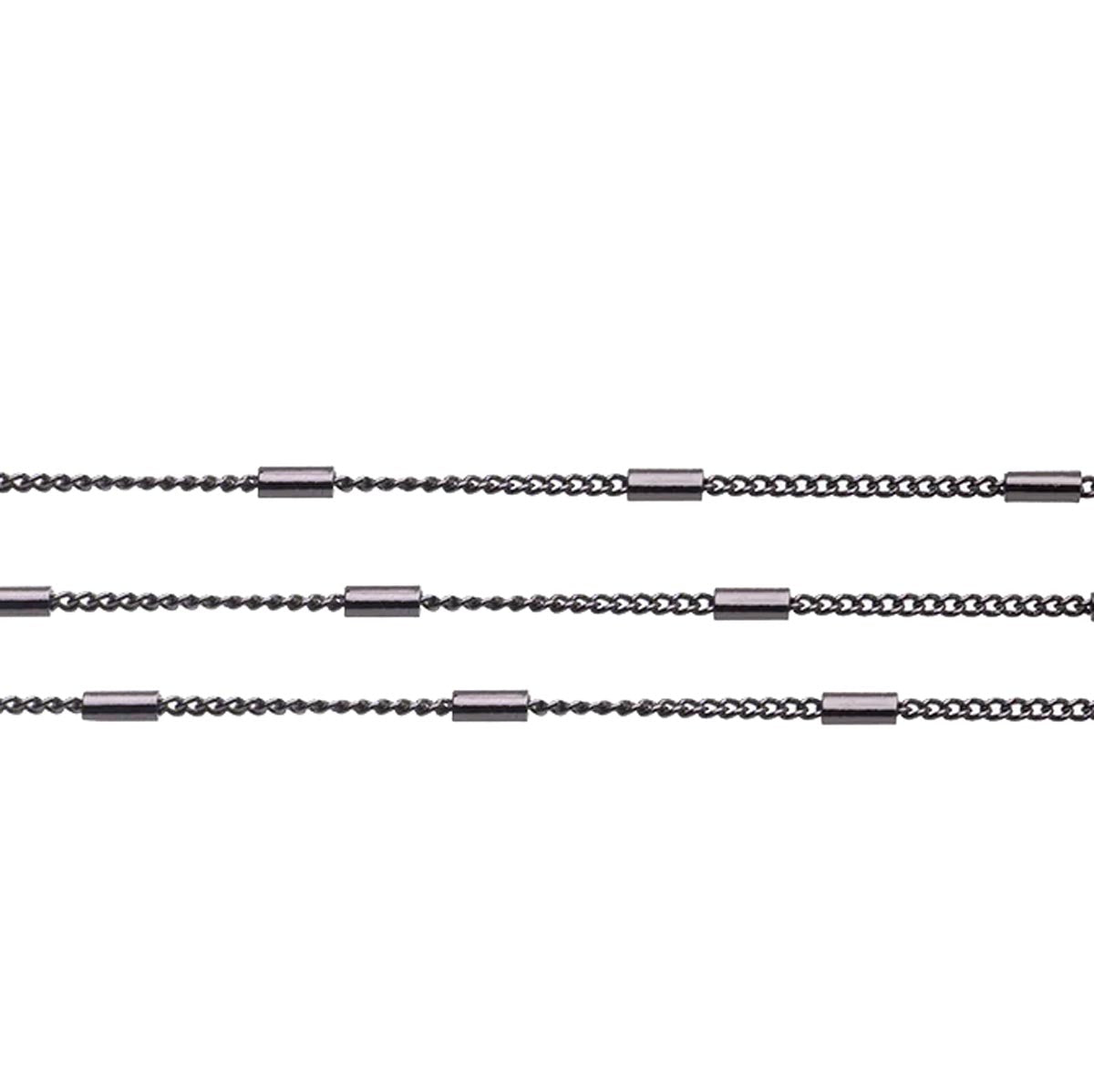 CX2610-GM: 1.2mm Satellite Curb Chain Gunmetal PLT 1Ft