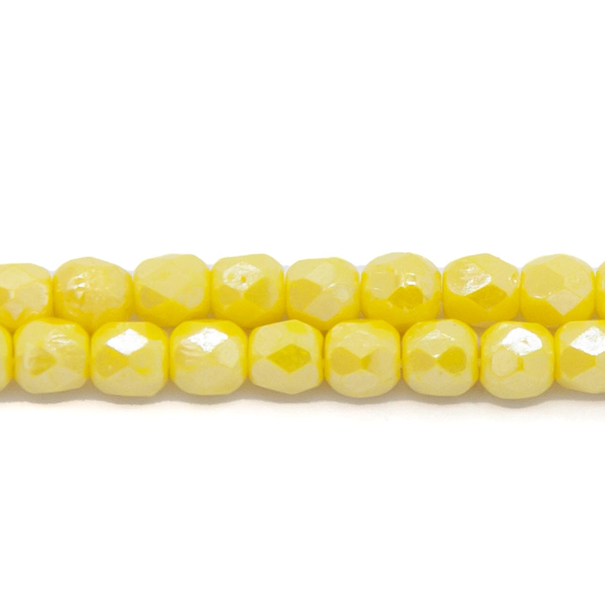 3FC322R: Cz Facet Rd Yellow w/Luster 3mm 100PC