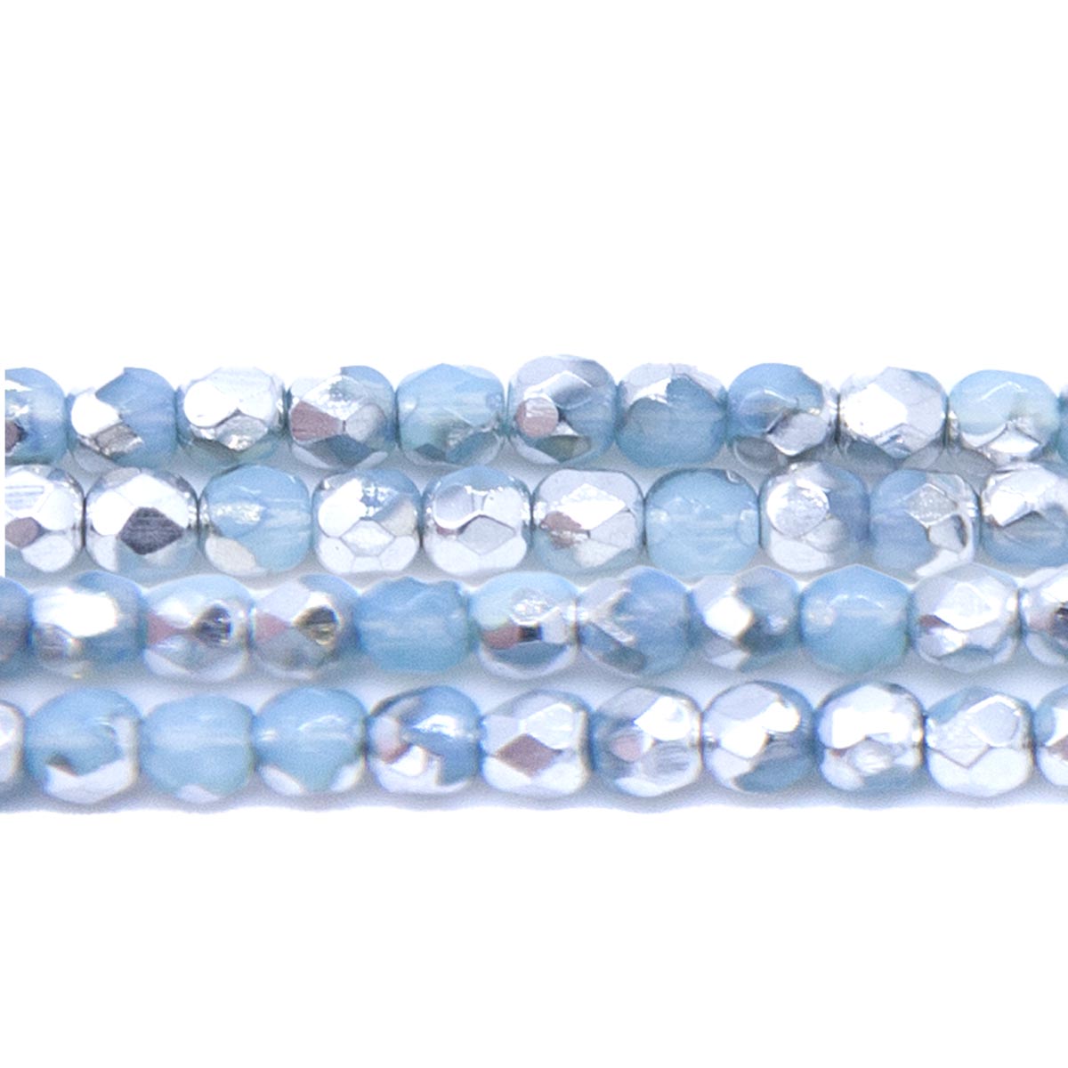 3FC560-SR: Cz Facet Rd Aqua Opal w/Silver 3mm 100 Pcs