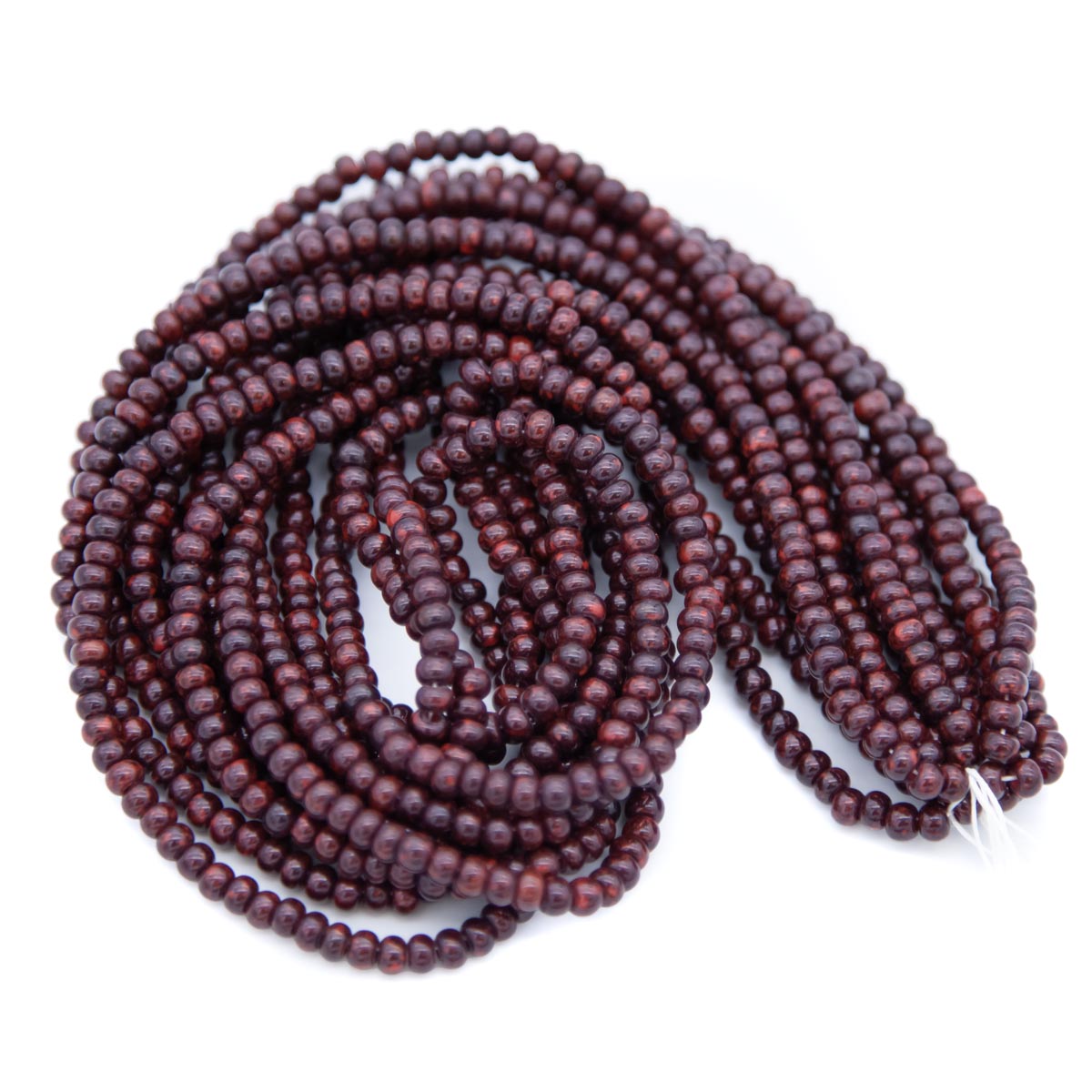 6SB144-52R: CZ Seed Bead Opaque Red Travertine 6/0-6STR