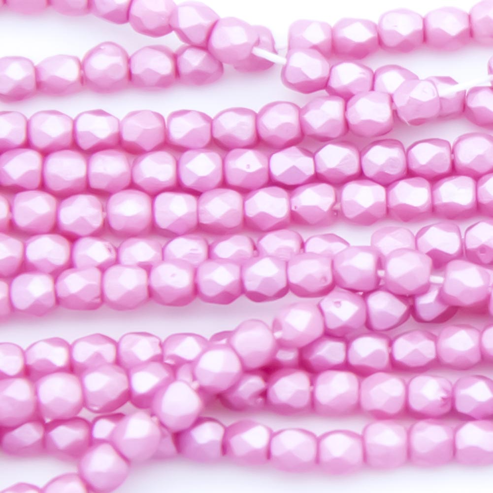 2FC692-P: Czech Faceted Rd Pearl Pink True 2mm 600 Pc