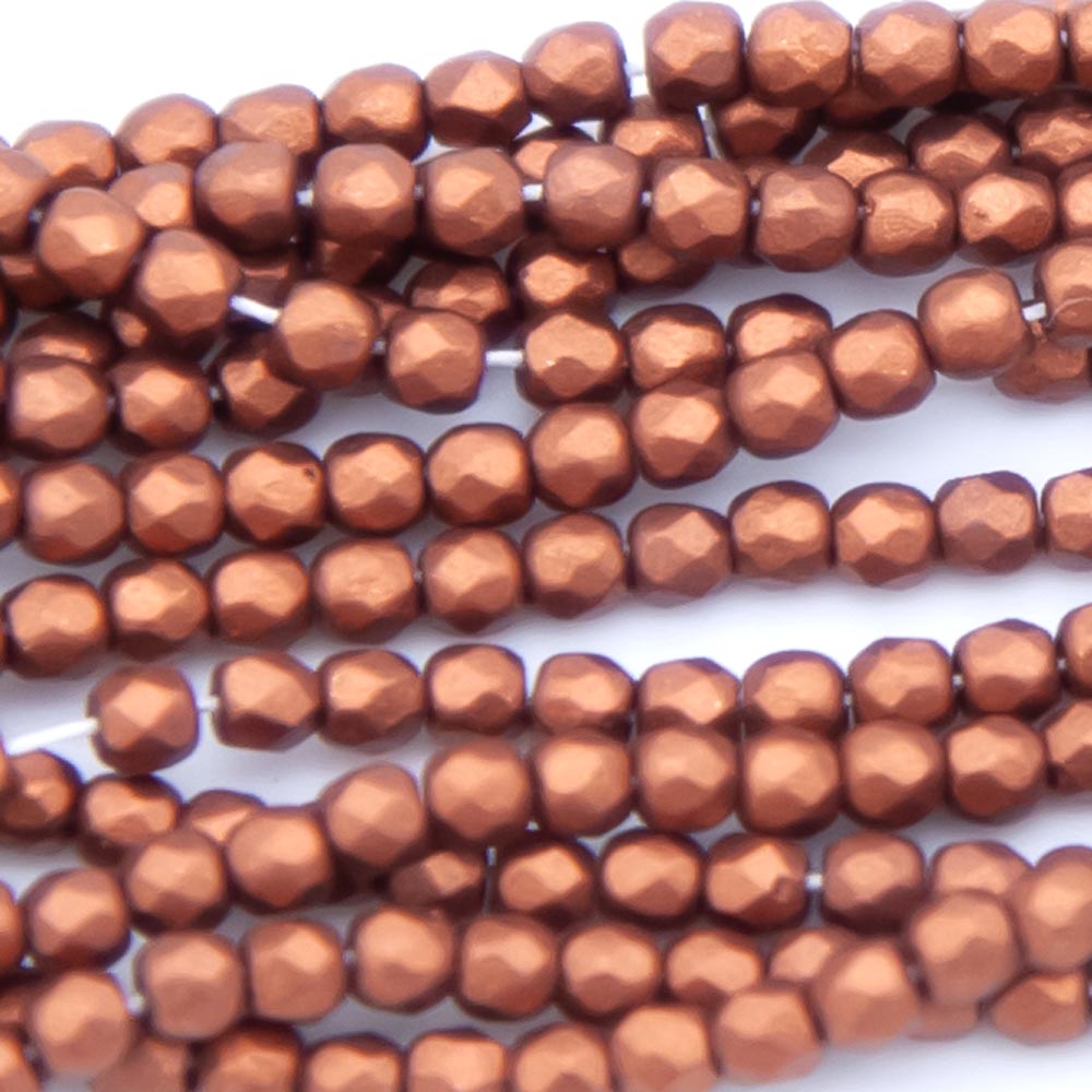 2FC958-ME: Czech FC Rd Silky Dark Copper True 2mm 600Pc