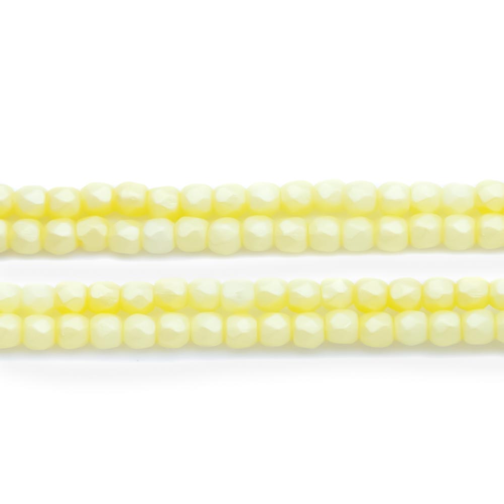 2FC624-PR: Czech Faceted Rd Pearl Yellow True 2mm 100 Pc