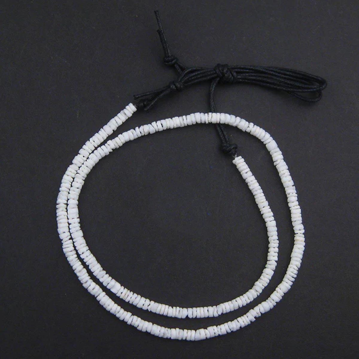 GA141-SHLMWHT: Matte White Natural Shell Heishi Beads