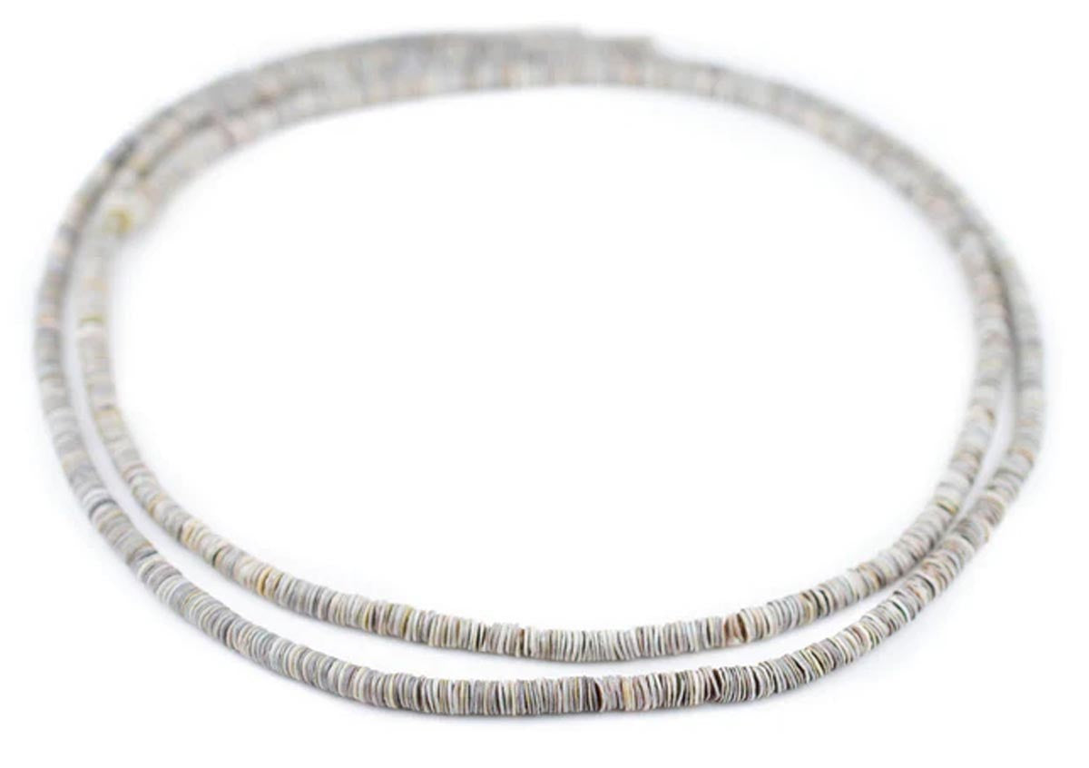 GA272-SHLGRY: Shell Grey Heishi Beads 5mm 24"