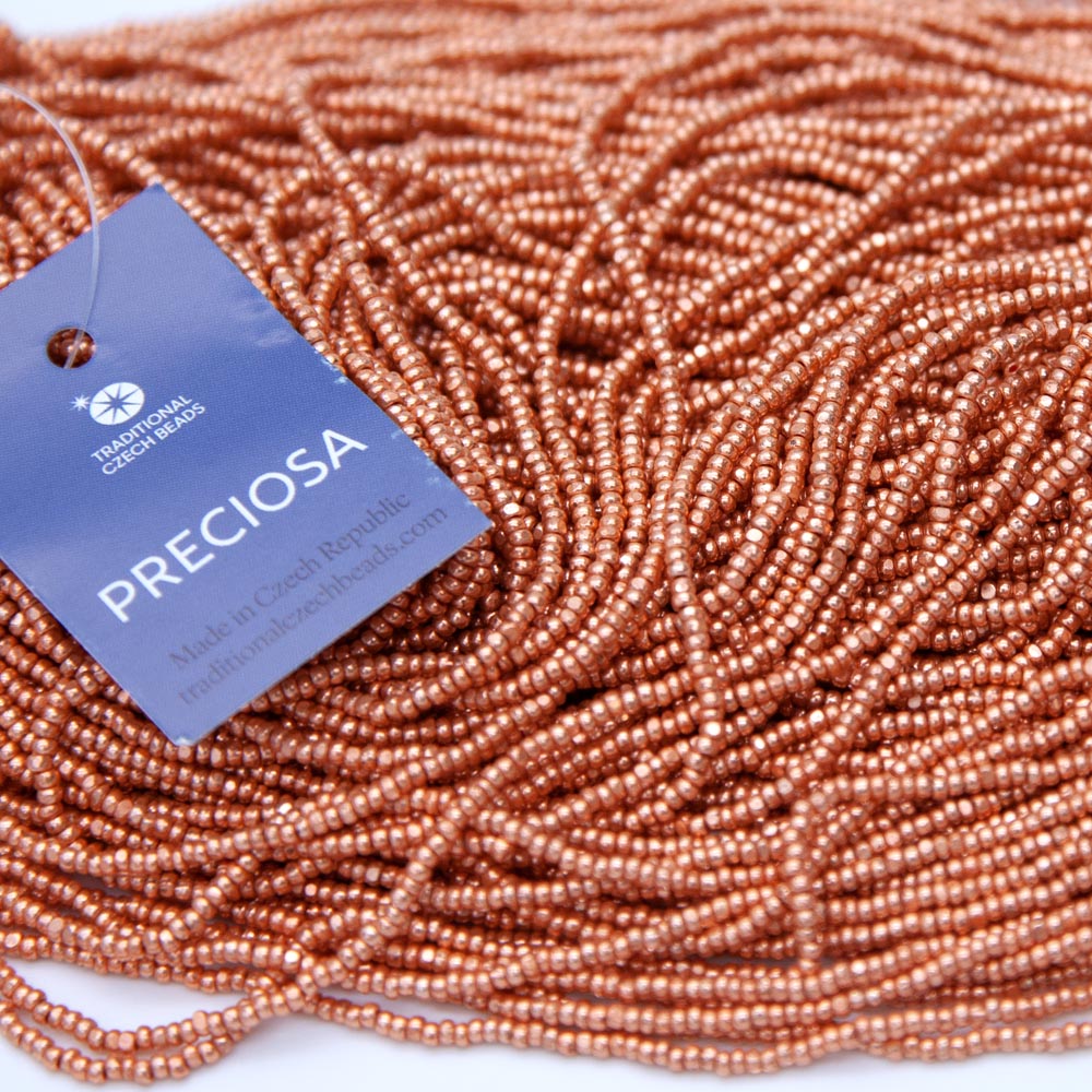 11SB856-C: CZ Seed Bead True Cut Copper Full Coat 11/0 6HK