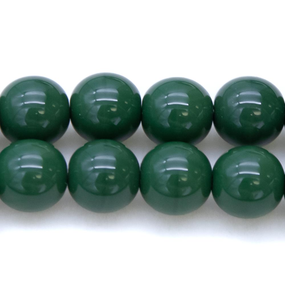 8RD188R: CZ Round Opaque Forest Green 8mm 25 Pieces