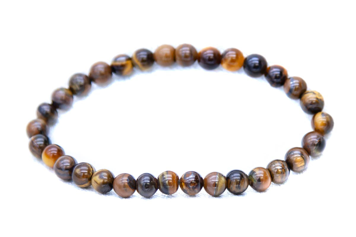 ST400-BR: Tiger Eye Stretch Bracelet 6mm