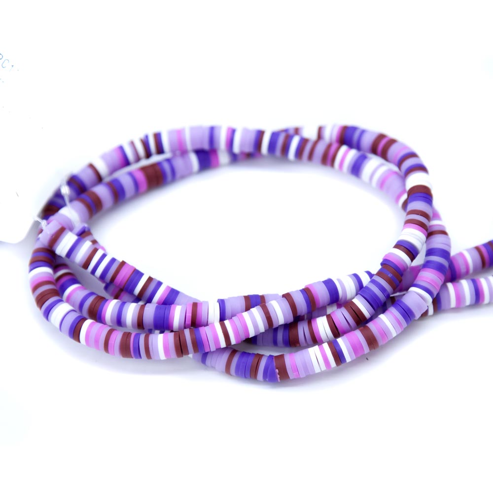 PC111-6: Polymer Clay Heishi Grape Punch 6mm