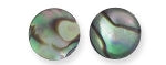 8AB558-C: Round Abalone Cabochon Natural 8mm - 6 Pieces