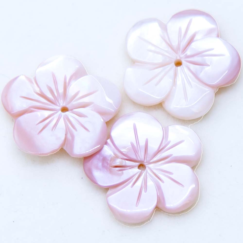 SH83-P: Pink Shell Flower Bead 20mm