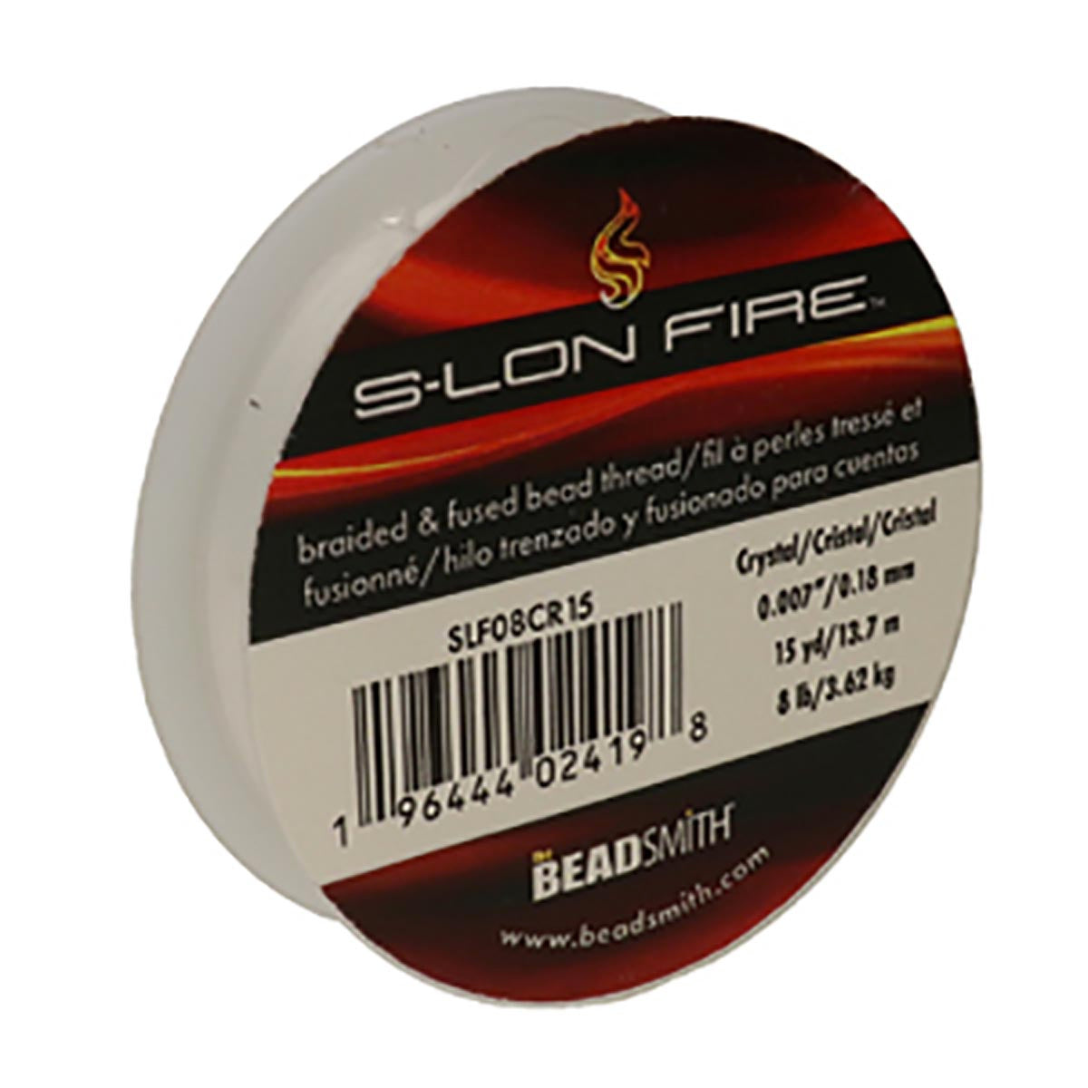 SLF08CR15: S-LON FIRE 8 LB CRYSTAL 0.007 IN/0.18 mm DIA 15 YRD