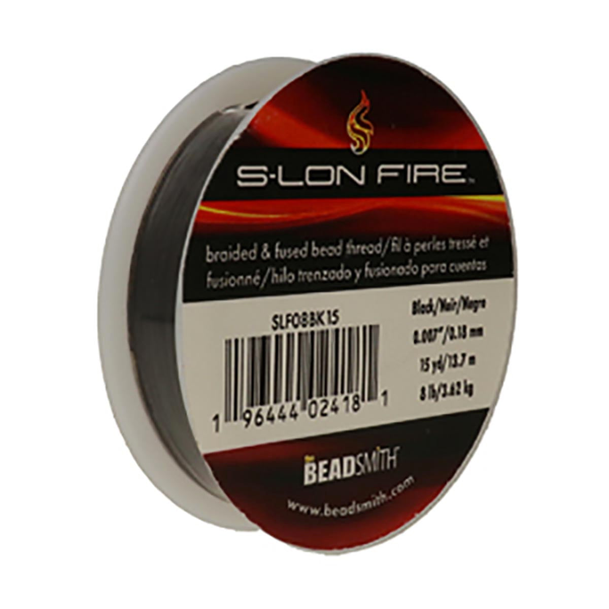 SLF08BK15: S-LON FIRE 8 LB BLACK 0.007 IN/0.18 mm DIA 15 YRD